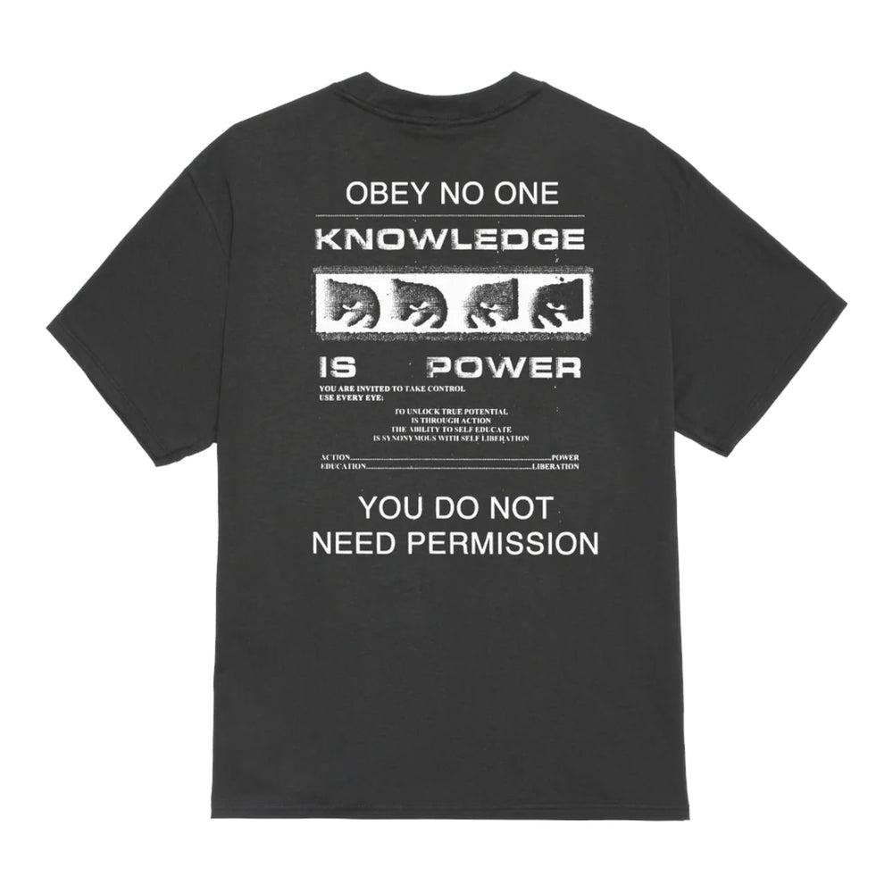 T-Shirt Obey Permission Tee - Vintage Black