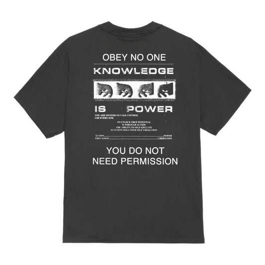 T-Shirt Obey Permission Tee - Vintage Black