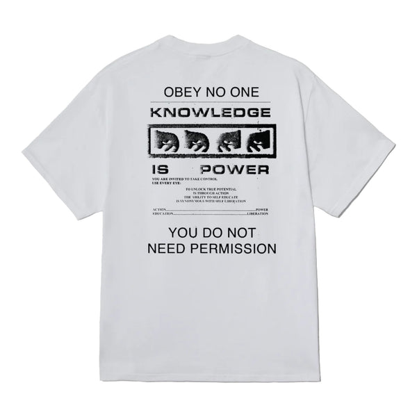 T-Shirt Obey Permission Tee - White