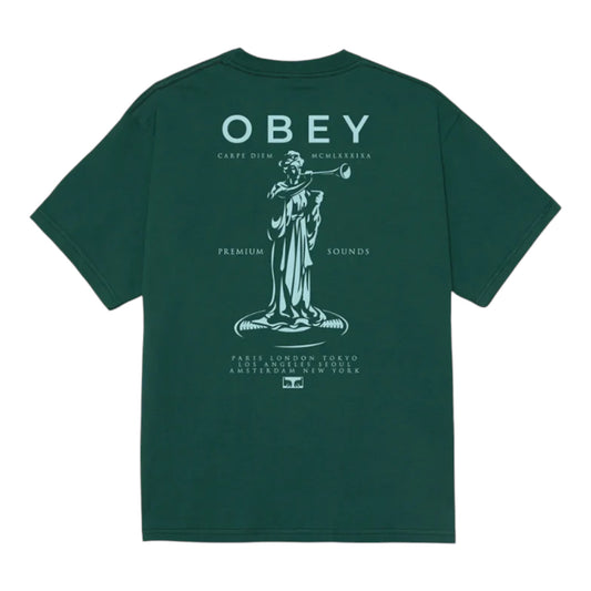 T- Shirt Obey Premium Sounds Tee - Rain Forest Francis Concept