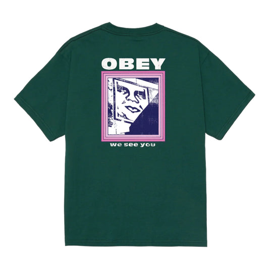 T-Shirt Obey We See You Tee - Rain Forest