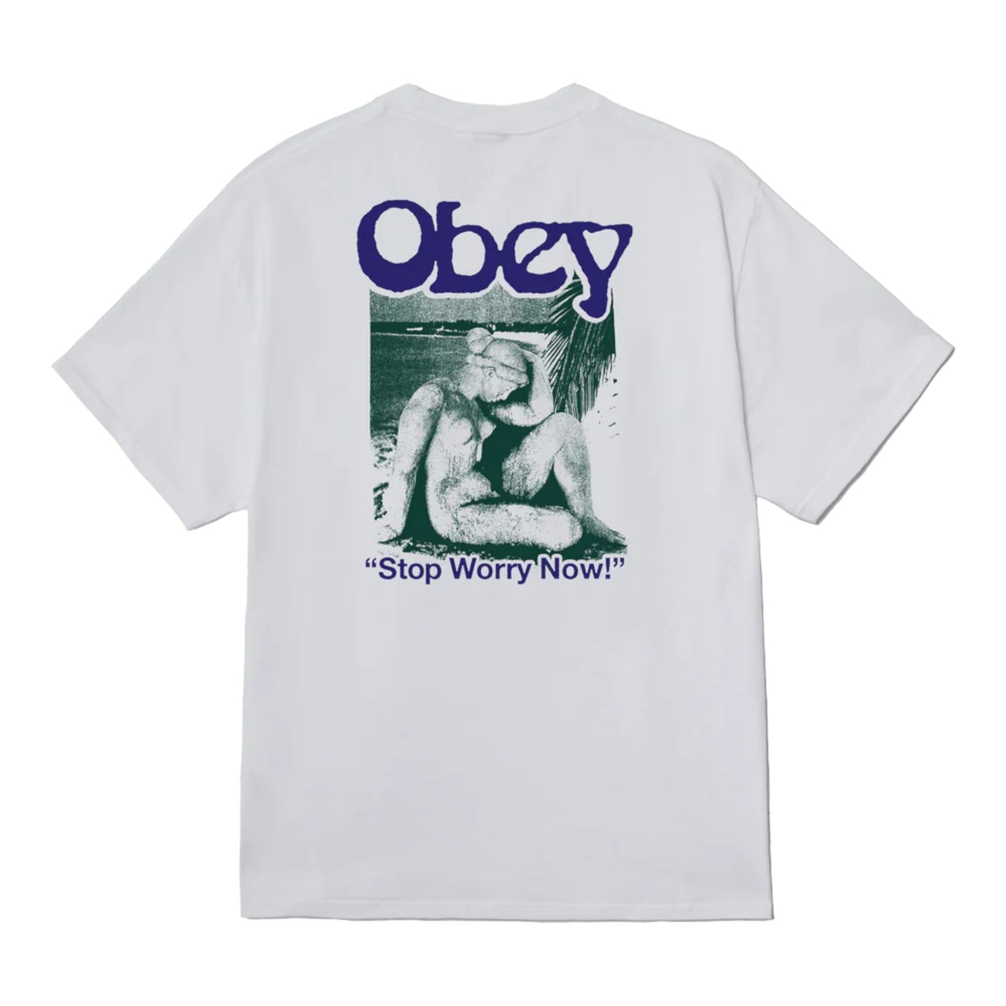 T-Shirt Obey Stop Worry Now Tee - White