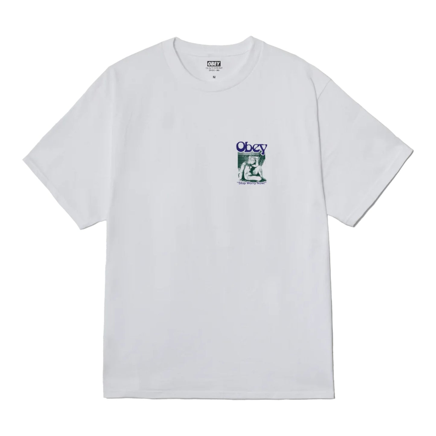 T-Shirt Obey Stop Worry Now Tee - White