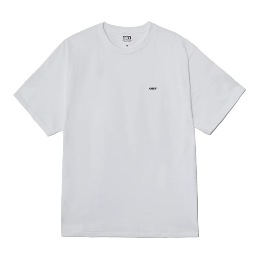 T-Shirt Obey Warning Sign Tee - White