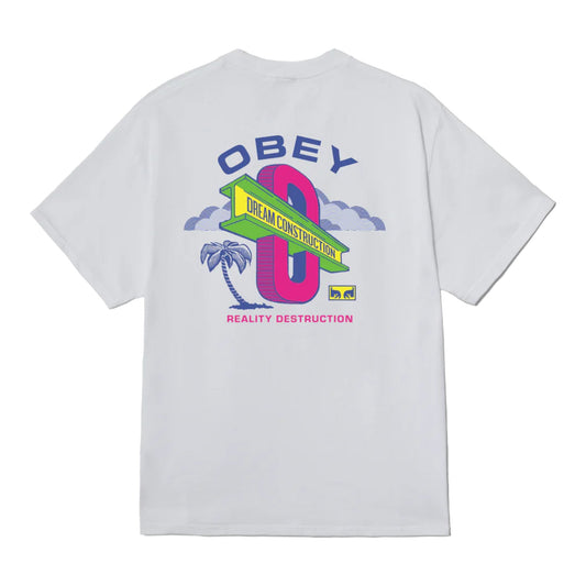T-Shirt Obey Dream Construction Tee - White