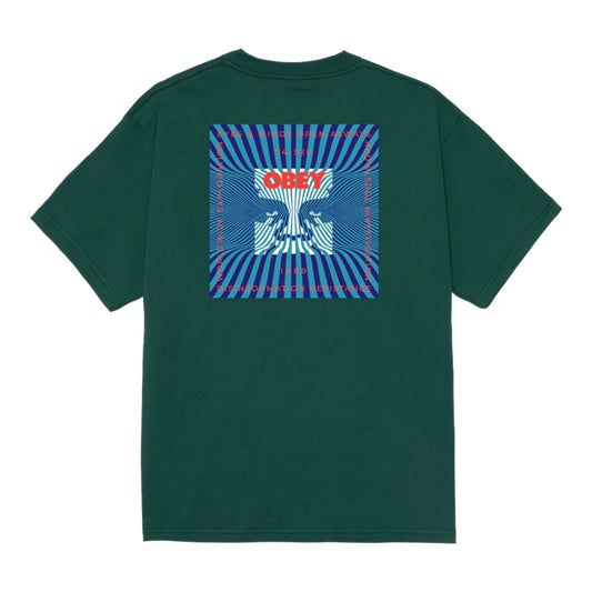 T-Shirt Obey Disinformation Resistence Tee - Rain Forest