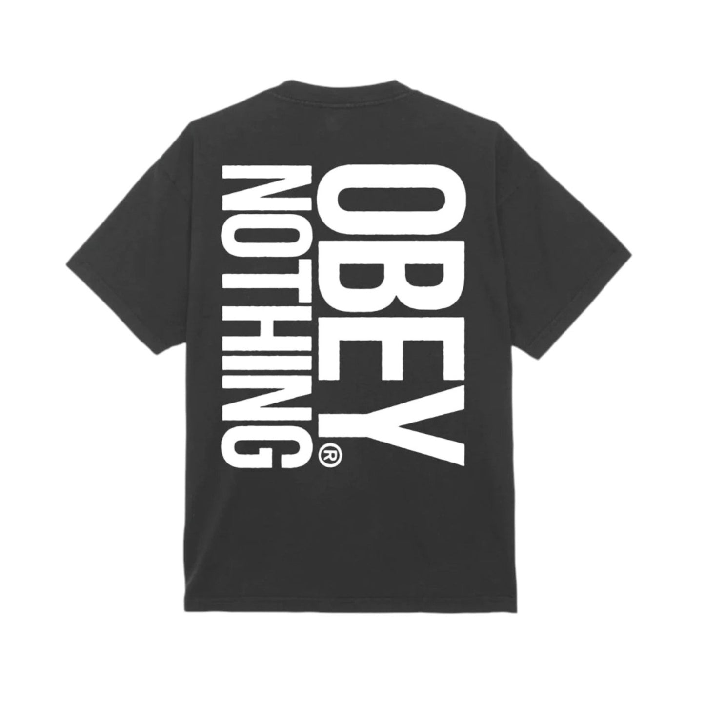 T-shirt Uomo Obey Nothing Heavyweight Classic Tee - Nero Francis Concept