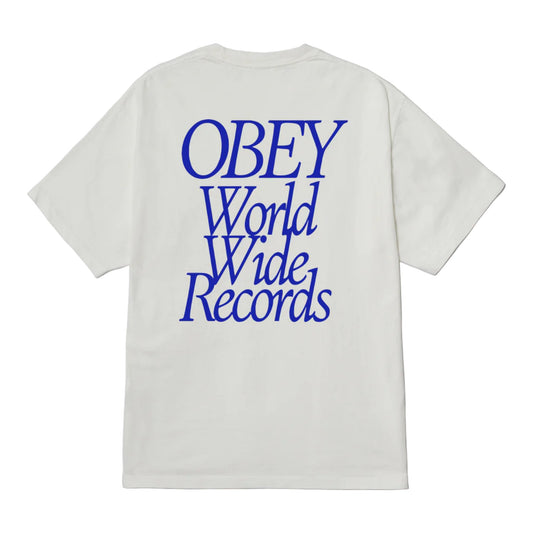 T-Shirt Obey Worldwide Records Tee - Pigment Vintage White