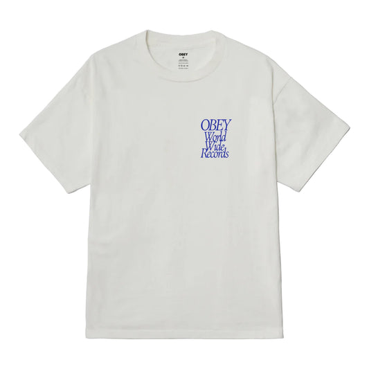T-Shirt Obey Worldwide Records Tee - Pigment Vintage White