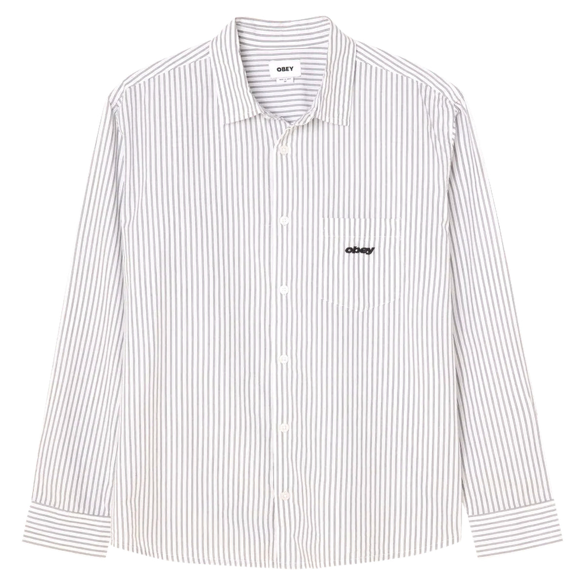 Camicia Obey William Woven LS - White Multi