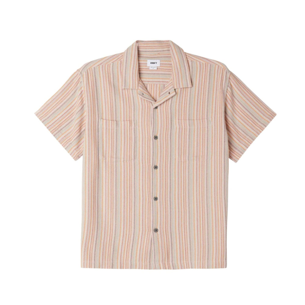 Camicia Uomo Obey Talby Woven Shirt - Bianco Francis Concept