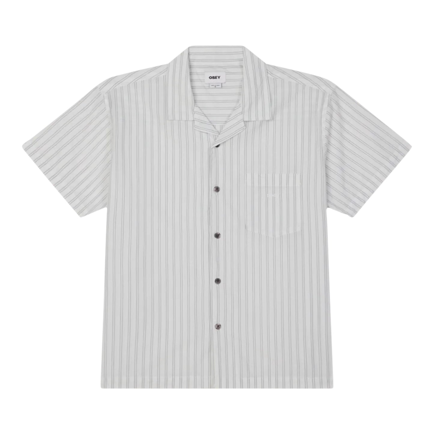 Camicia Obey Rizzo Woven SS - Cerulean Multi Francis Concept