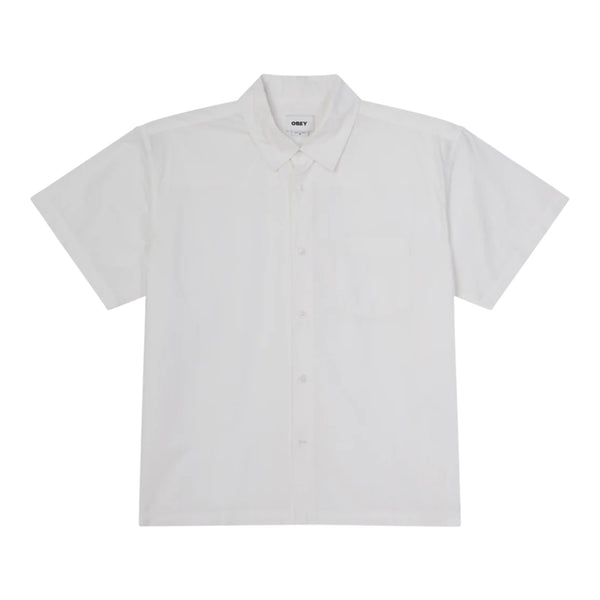 Camicia Obey Wire Woven SS - White