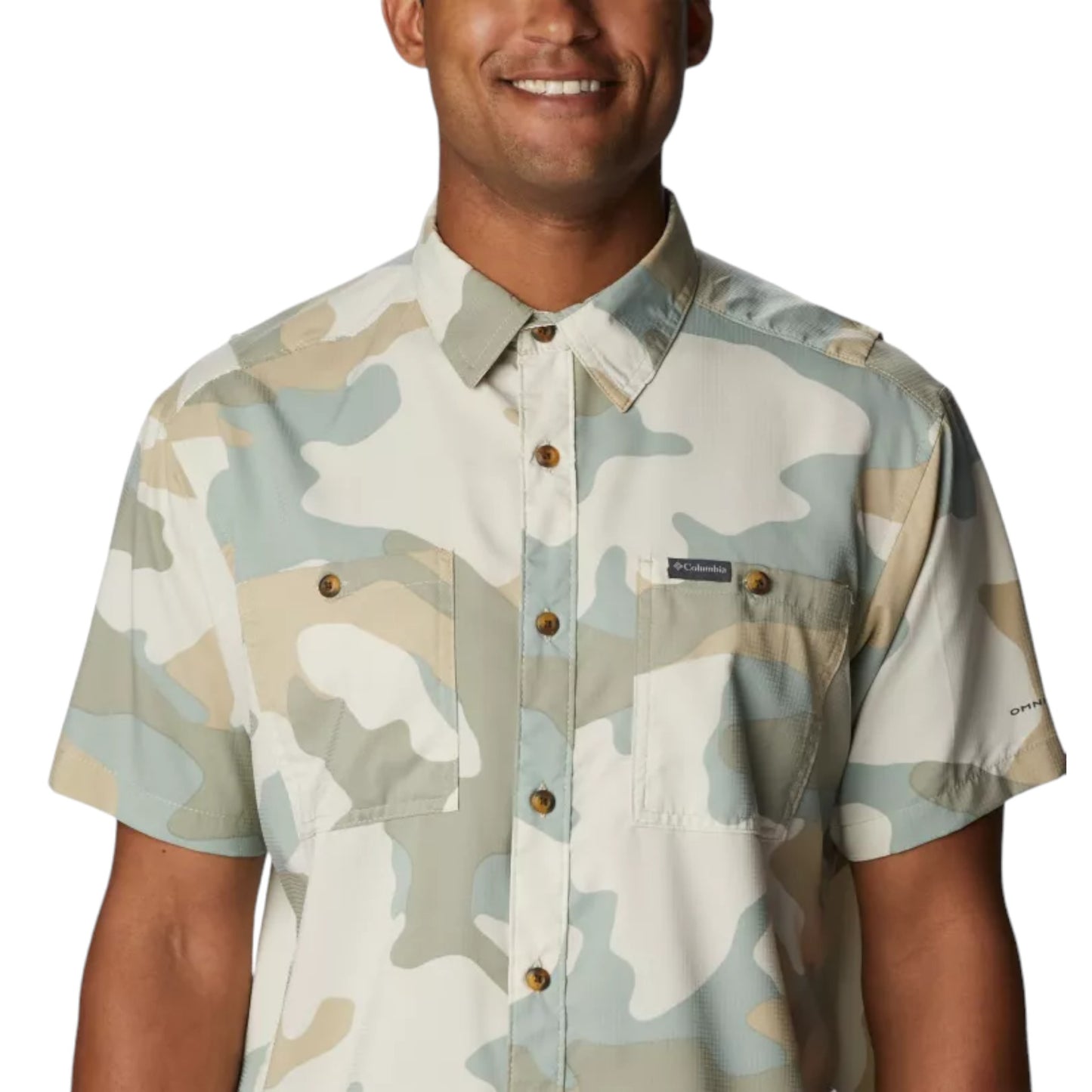 Columbia Utilizer Printed Woven Short Sleeve - Niagara Mod Camo Francis Concept