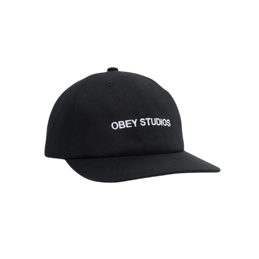 Obey Studios Strap Back Hat - Black