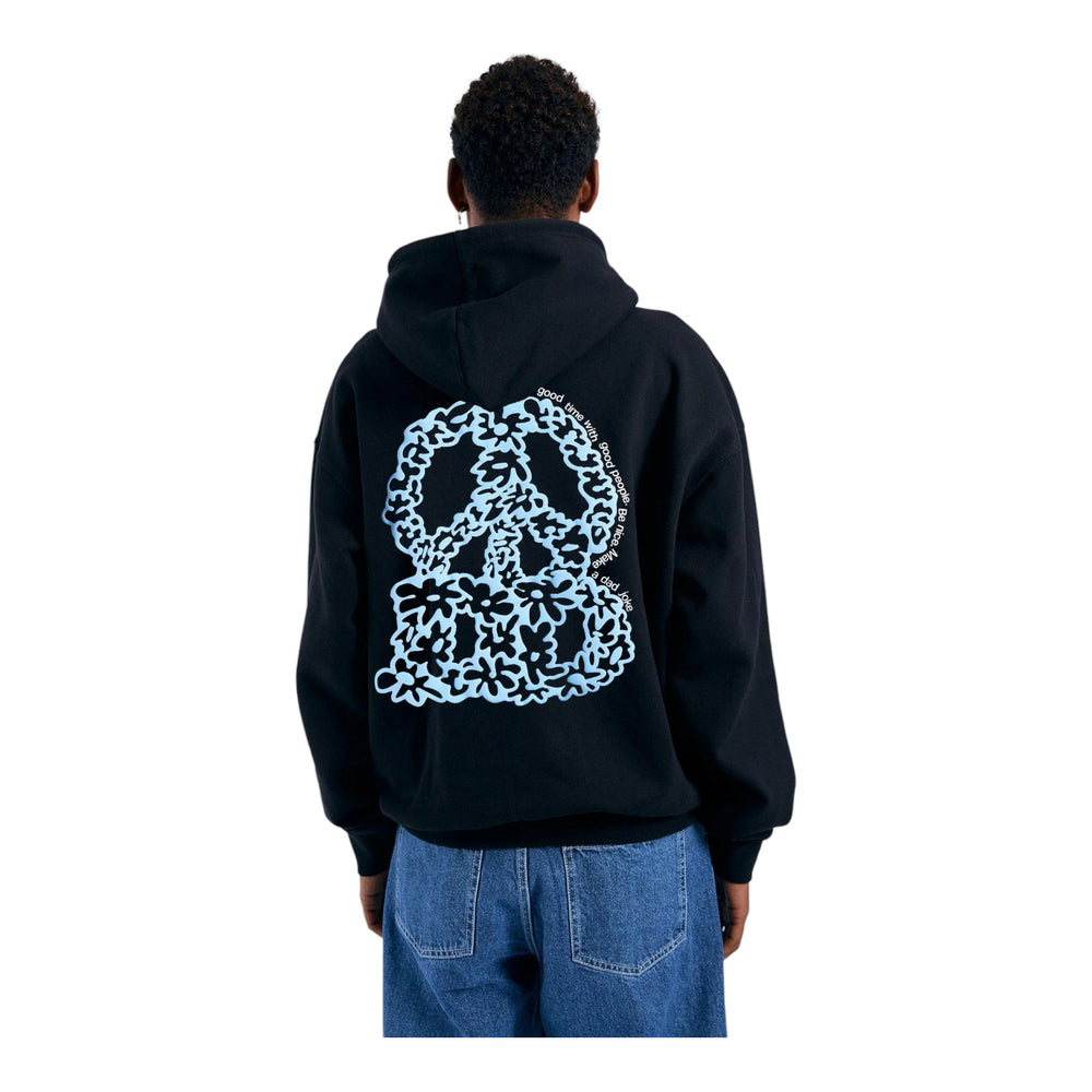 Felpa Uomo Dr Denim Damien Hoodie DD Peace - Black