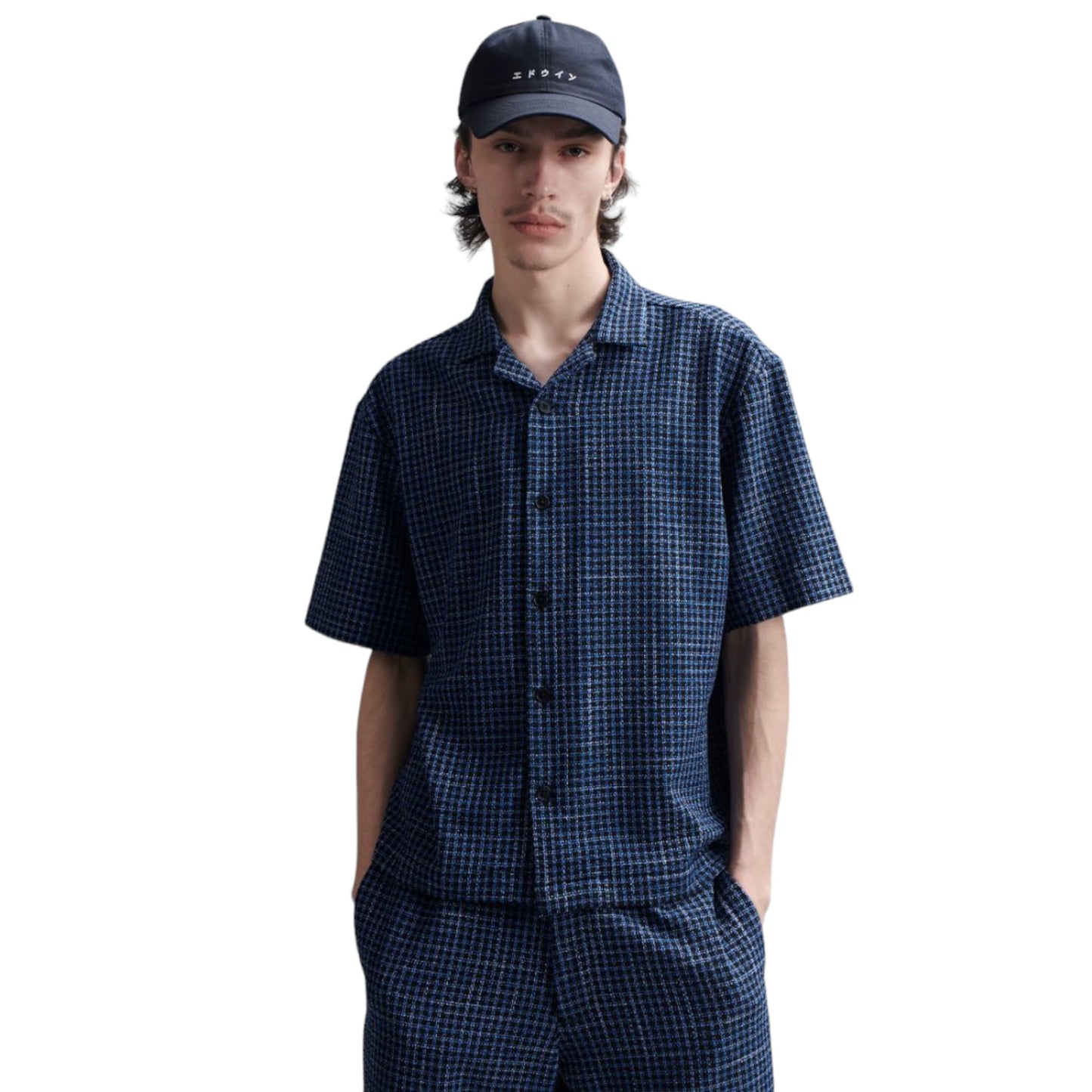 Camicia Edwin Saga Shirt - Blue / Black Francis Concept