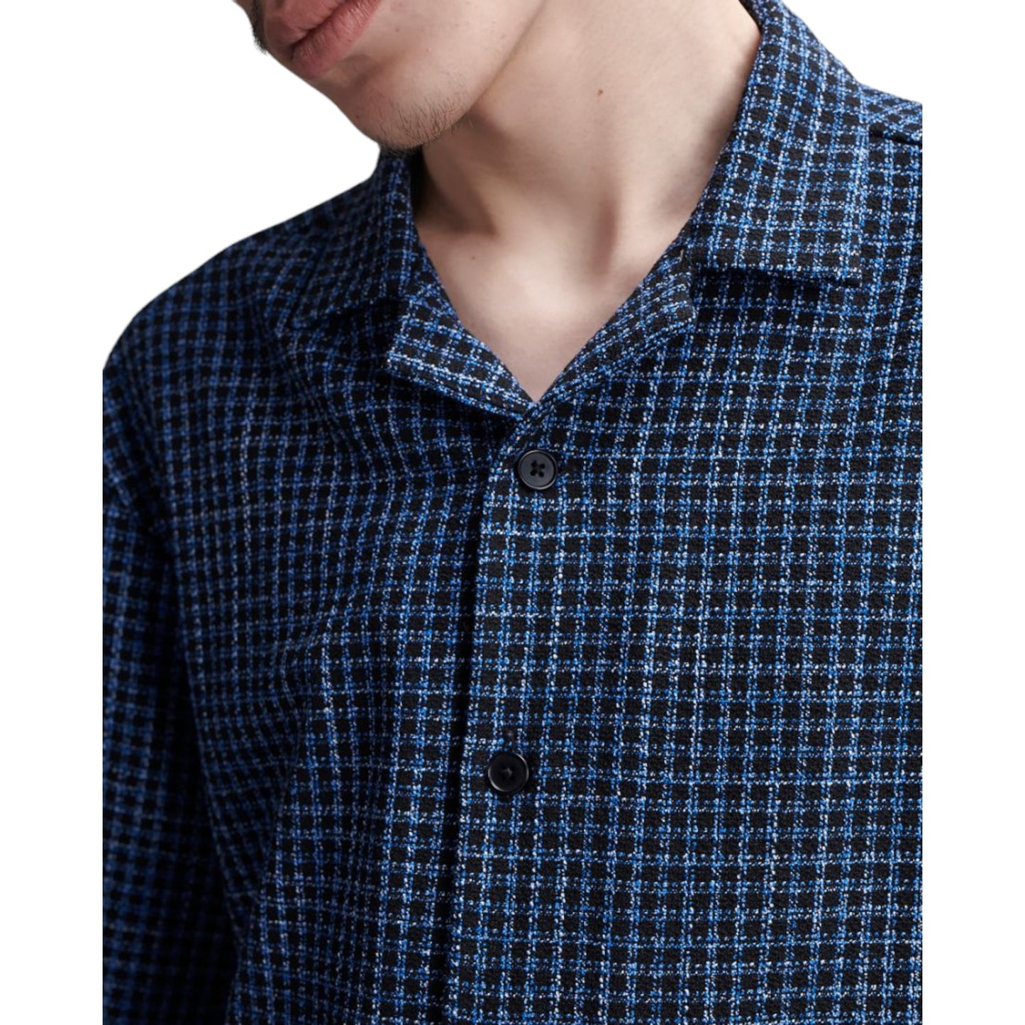 Camicia Edwin Saga Shirt - Blue / Black Francis Concept