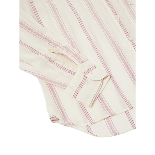 Camicia Uomo Universal Works Hendrix Curry Stripe Square Pocket Shirt - Bianco Francis Concept