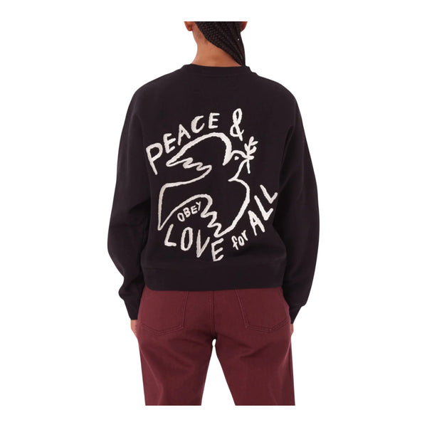 Felpa Obey Peace Dove Crew Fleece - Digital Black Francis Concept