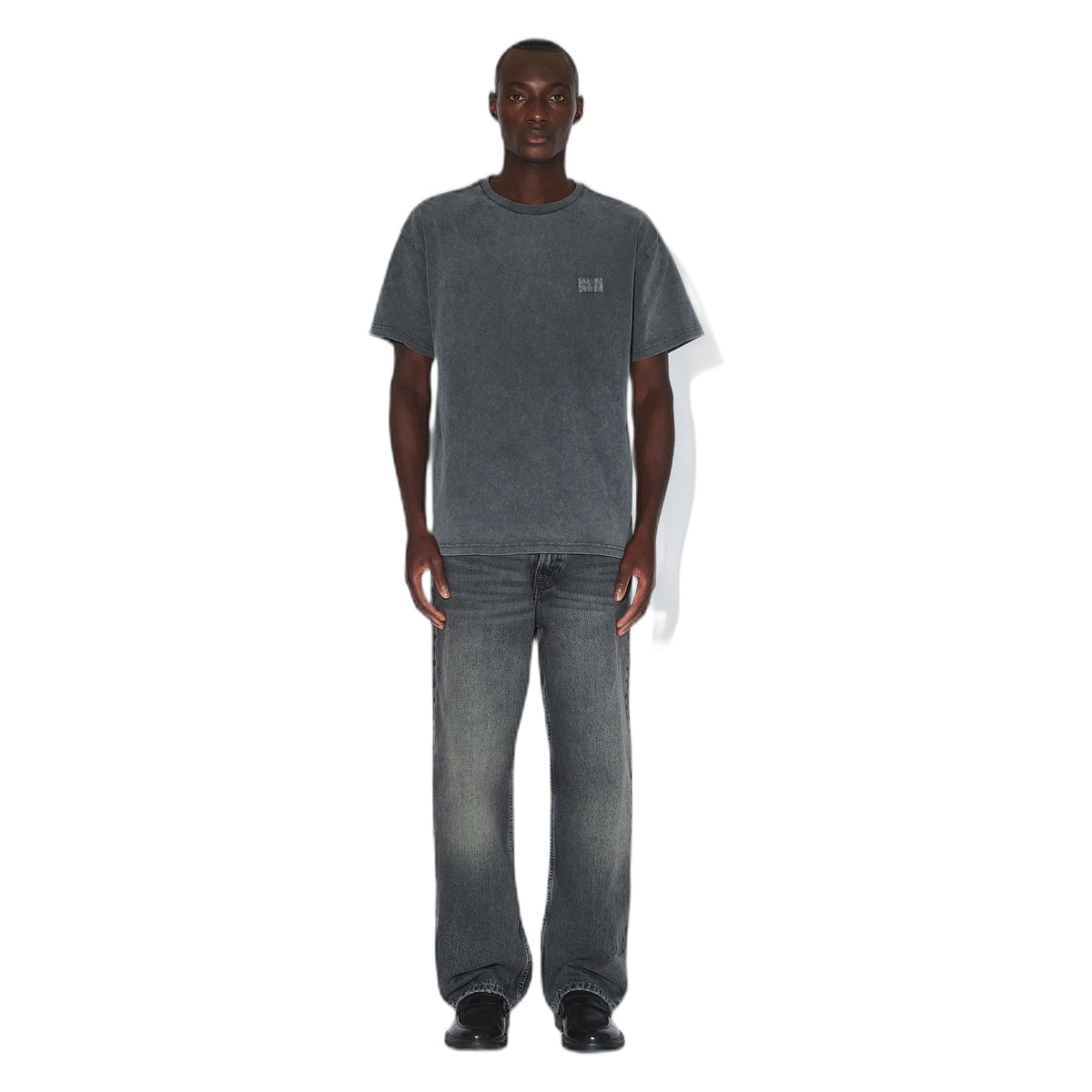 T-Shirt Dr.Denim Trooper Tee - Grey Black Overdye