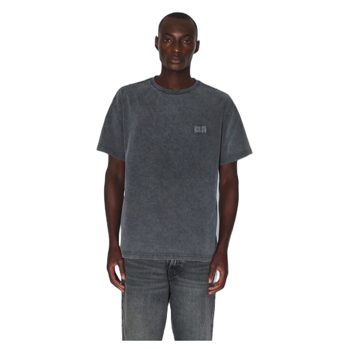 T-Shirt Dr.Denim Trooper Tee - Grey Black Overdye
