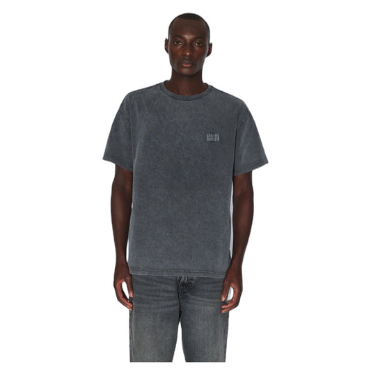 T-Shirt Dr.Denim Trooper Tee - Grey Black Overdye