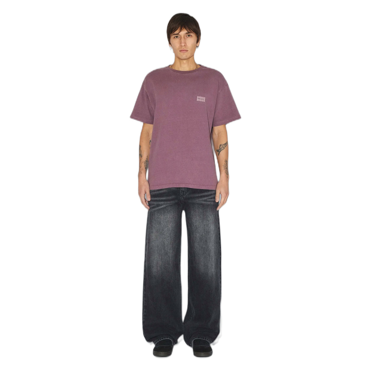 T-Shirt Dr.Denim Trooper Tee - Aubergine Overdye