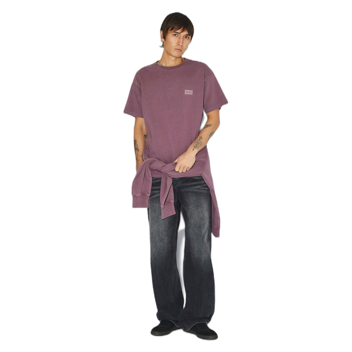 T-Shirt Dr.Denim Trooper Tee - Aubergine Overdye