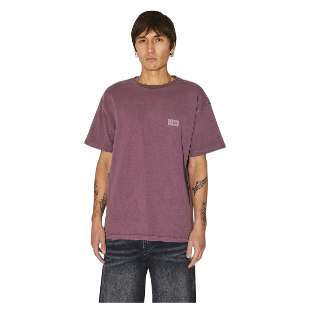 T-Shirt Dr.Denim Trooper Tee - Aubergine Overdye