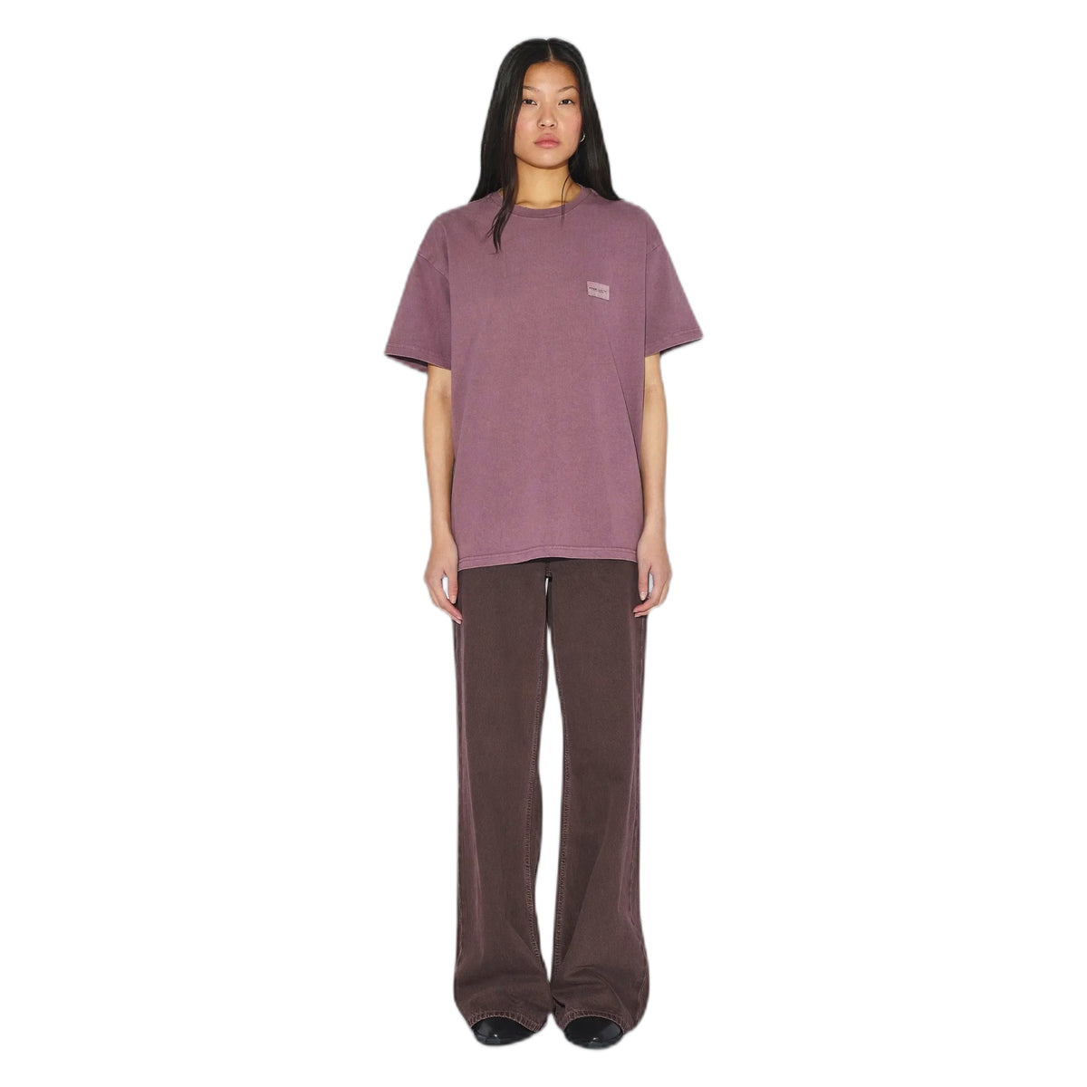 T-Shirt Dr.Denim Trooper Tee - Aubergine Overdye