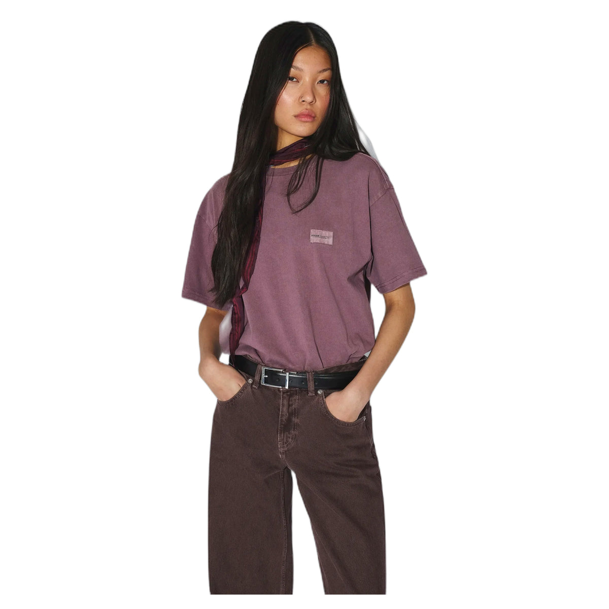 T-Shirt Dr.Denim Trooper Tee - Aubergine Overdye