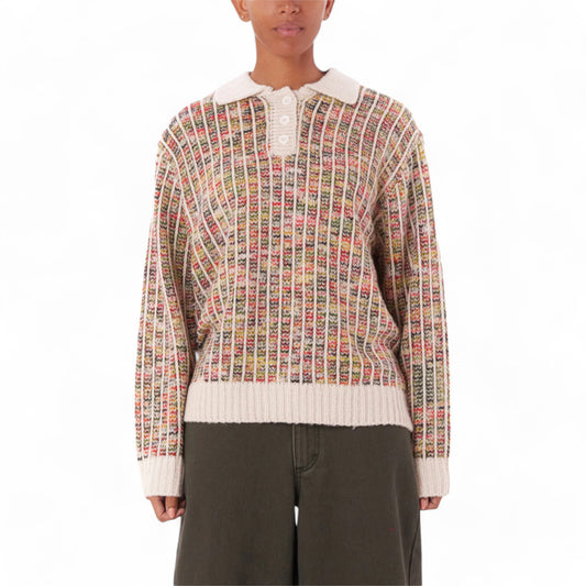 Polo Obey Delphine Polo Sweater - Bright Multi Francis Concept