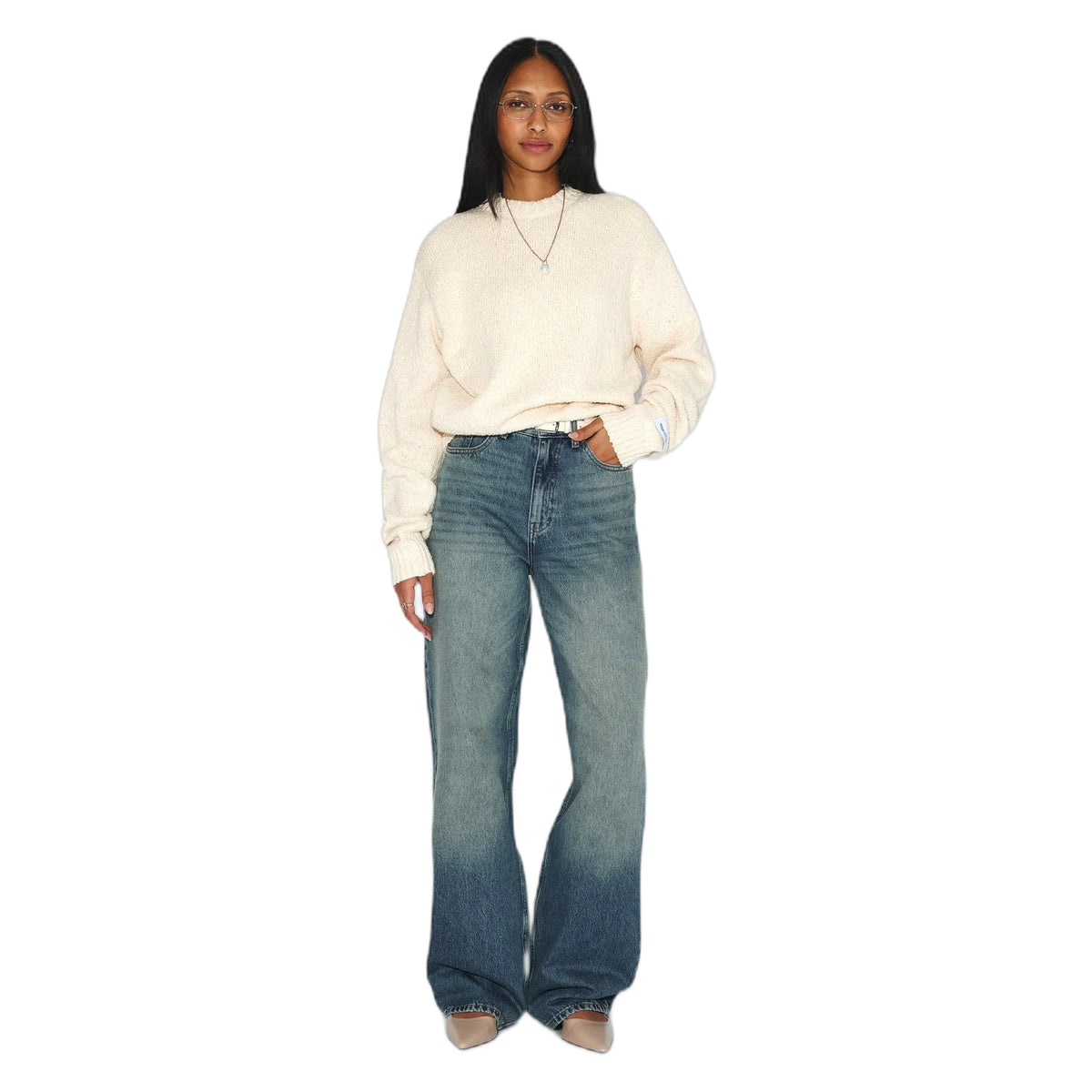 Maglione Dr.Denim Mic Sweater - Ecru