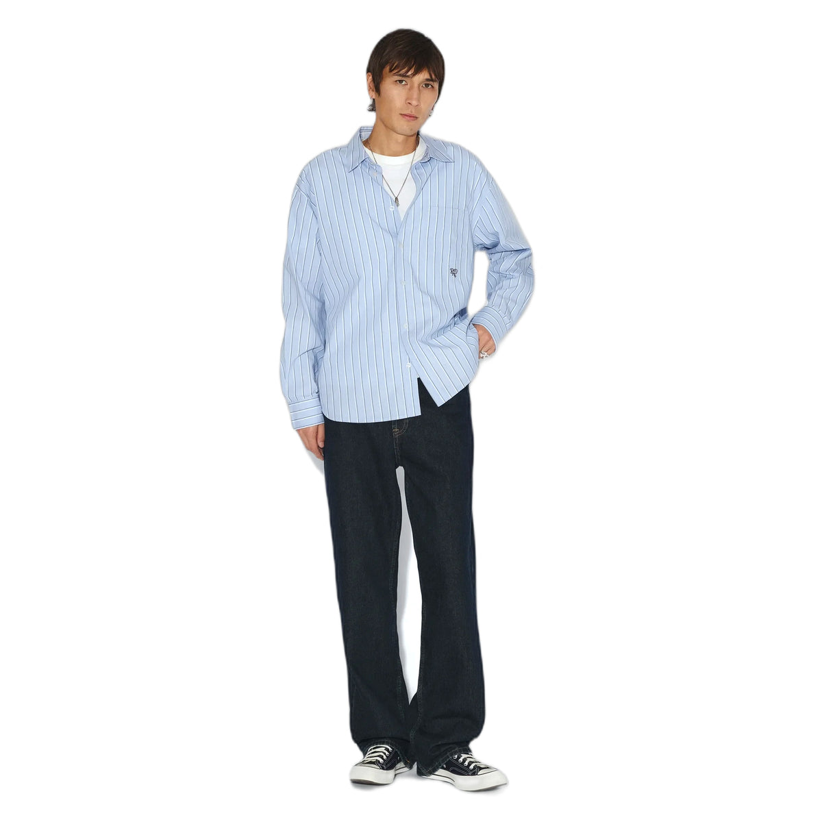 Camicia Dr.Denim Wes Shirt - Blue Stripe