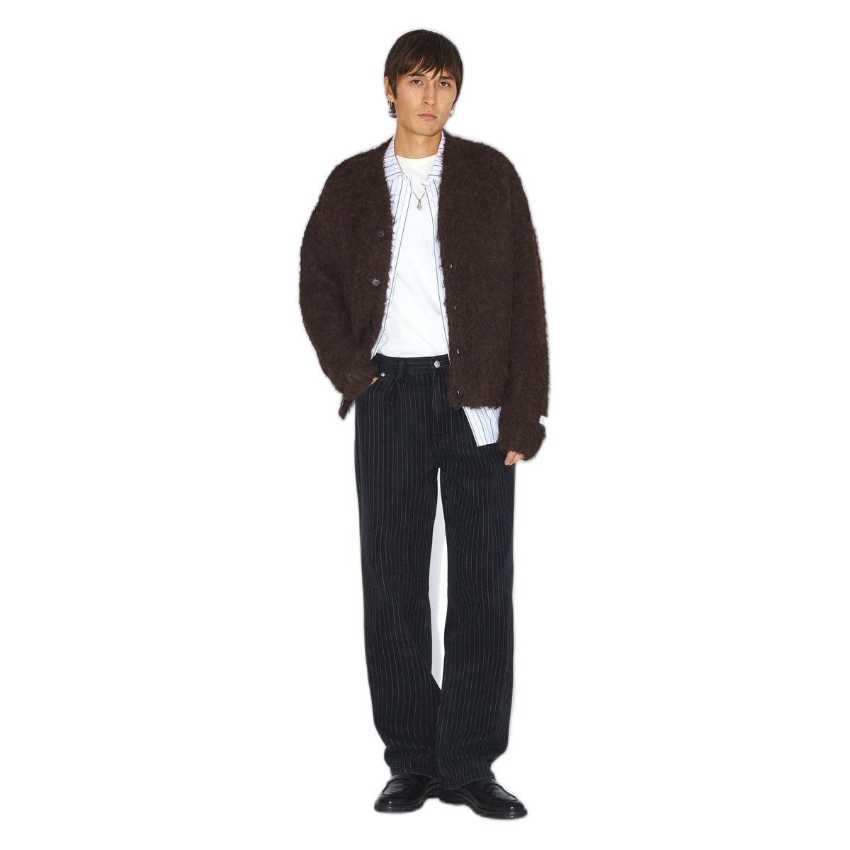 Jeans Dr Denim Omar Relaxed Pleated - Washed Black PinStripe