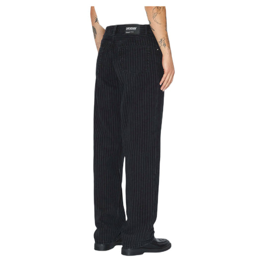 Jeans Dr Denim Omar Relaxed Pleated - Washed Black PinStripe
