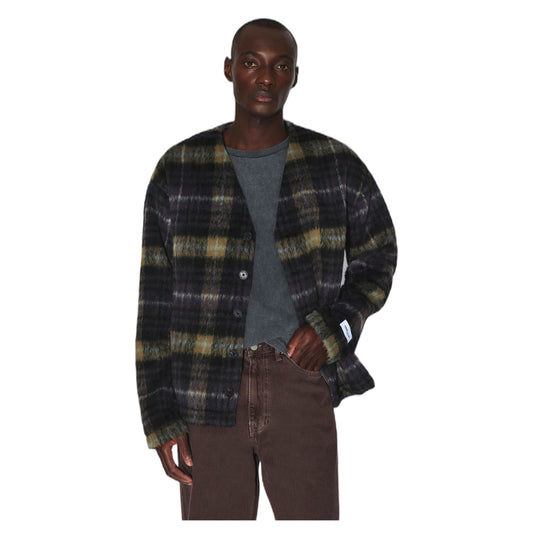 Cardigan Dr.Denim Julian Cardigan - Black Olive Check