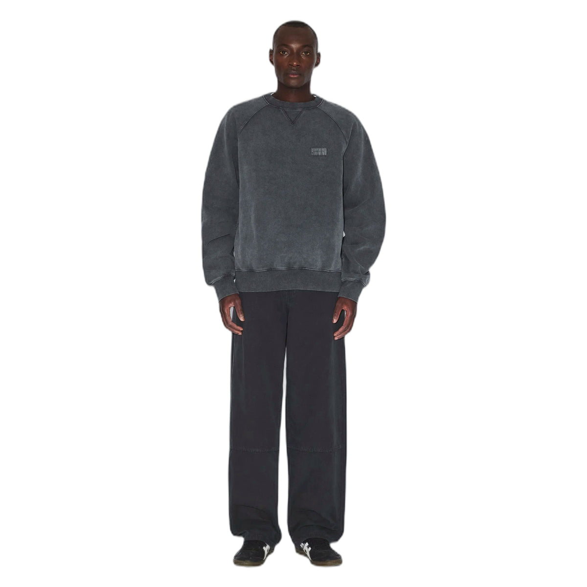 Felpa Dr.Denim Andie Sweater - Grey Black Overdye