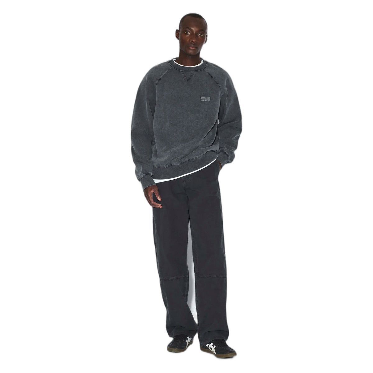 Felpa Dr.Denim Andie Sweater - Grey Black Overdye