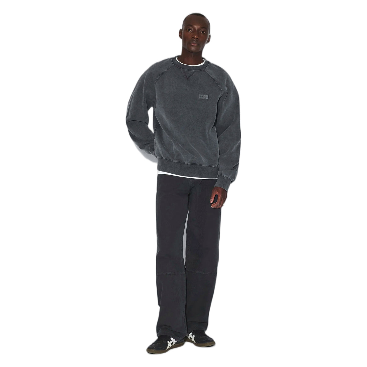 Felpa Dr.Denim Andie Sweater - Grey Black Overdye