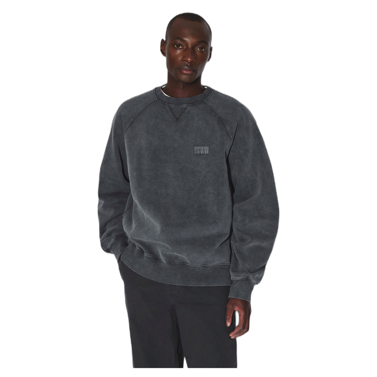 Felpa Dr.Denim Andie Sweater - Grey Black Overdye