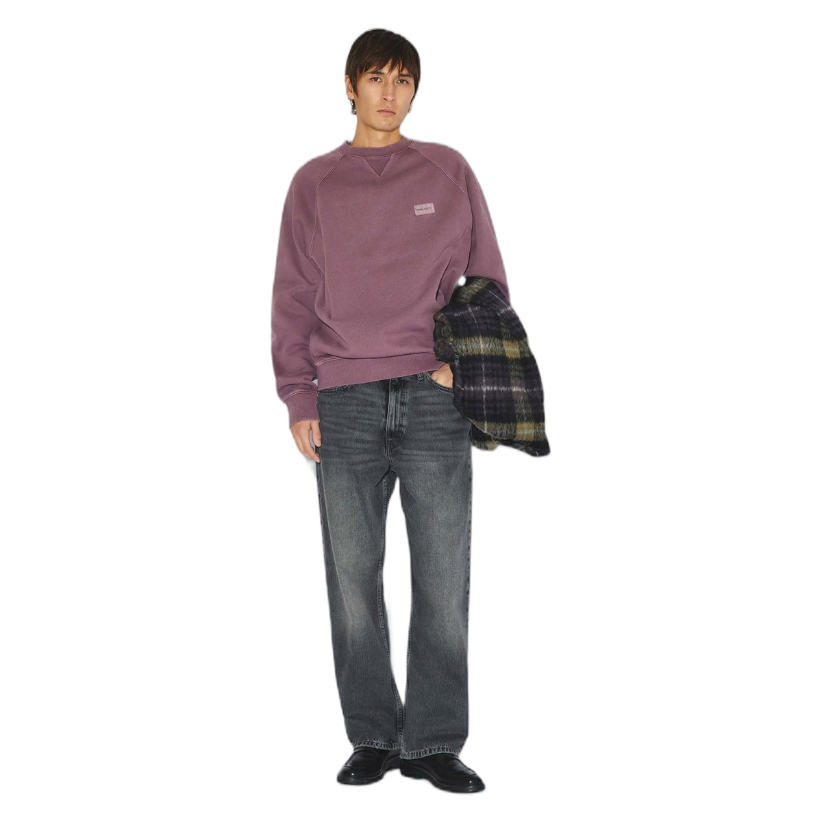 Felpa Dr.Denim Andie Sweater - Aubergine Overdye