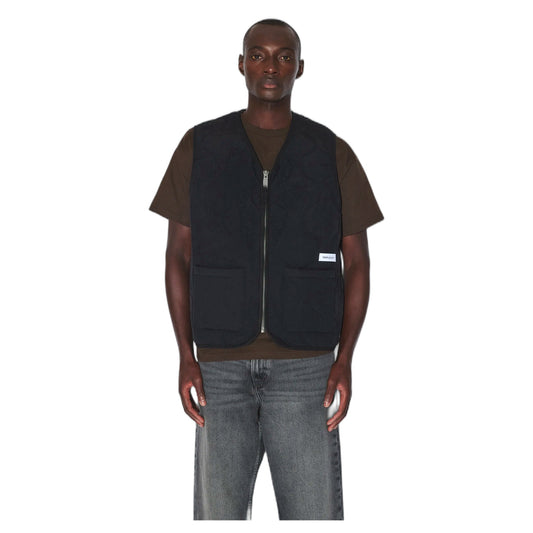 Gilet Dr Denim Terry Quilted Vest - Black