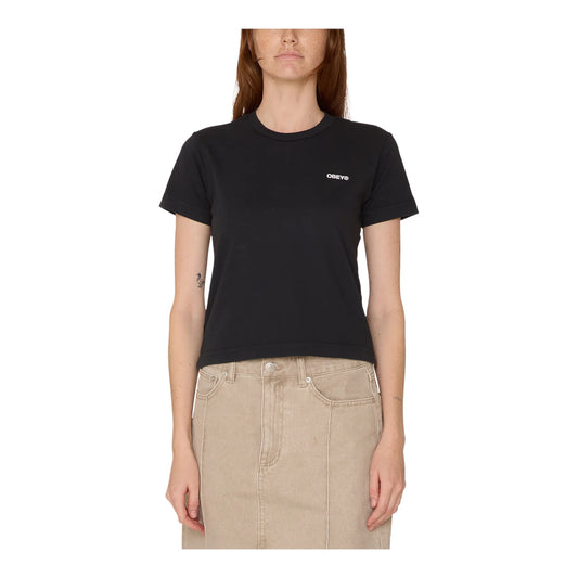 T-Shirt Obey Around The Globe Kaylin Tee - Black