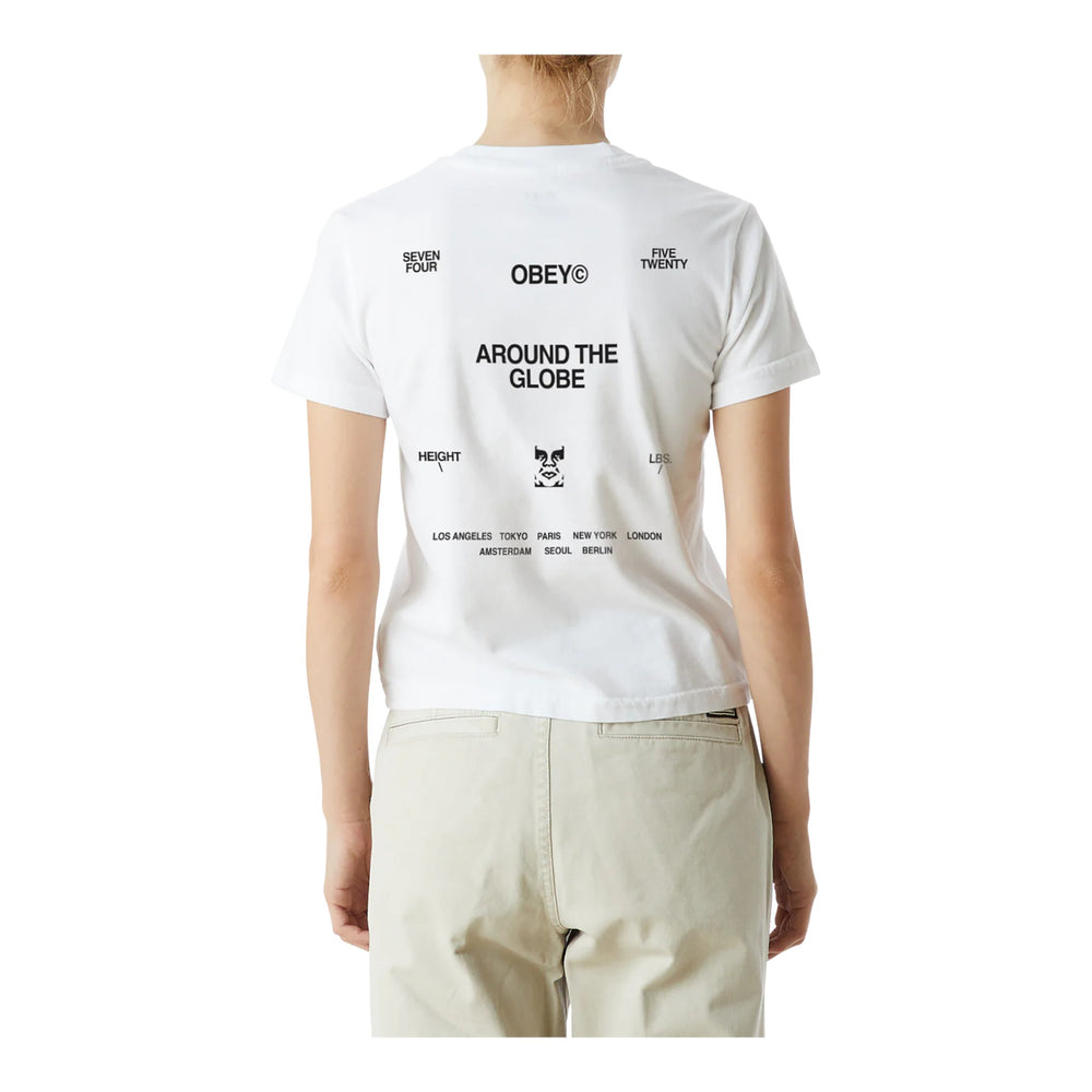 T-Shirt Obey Around The Globe Kaylin Tee - White