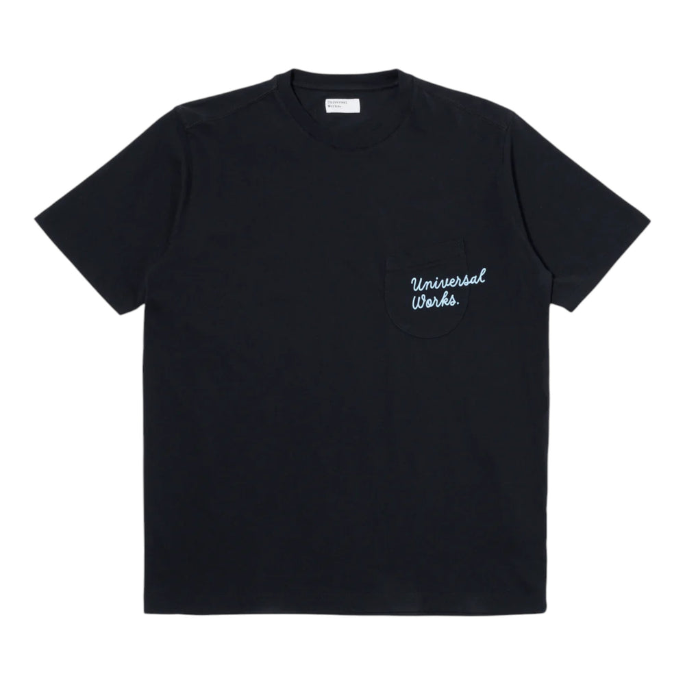 T-Shirt Universal Works Print Pocket Tee - Black Francis Concept