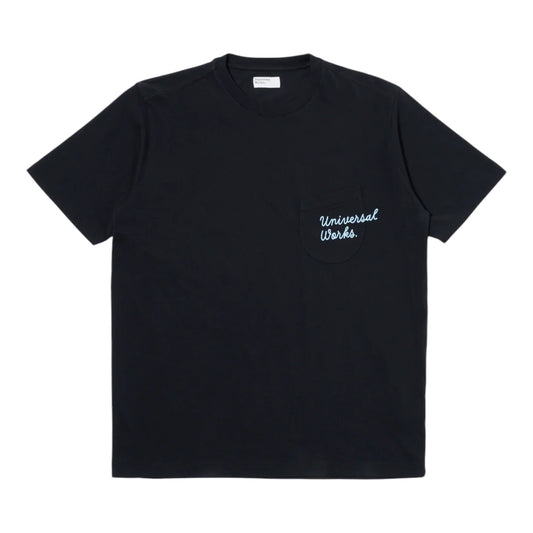 T-Shirt Universal Works Print Pocket Tee - Black Francis Concept