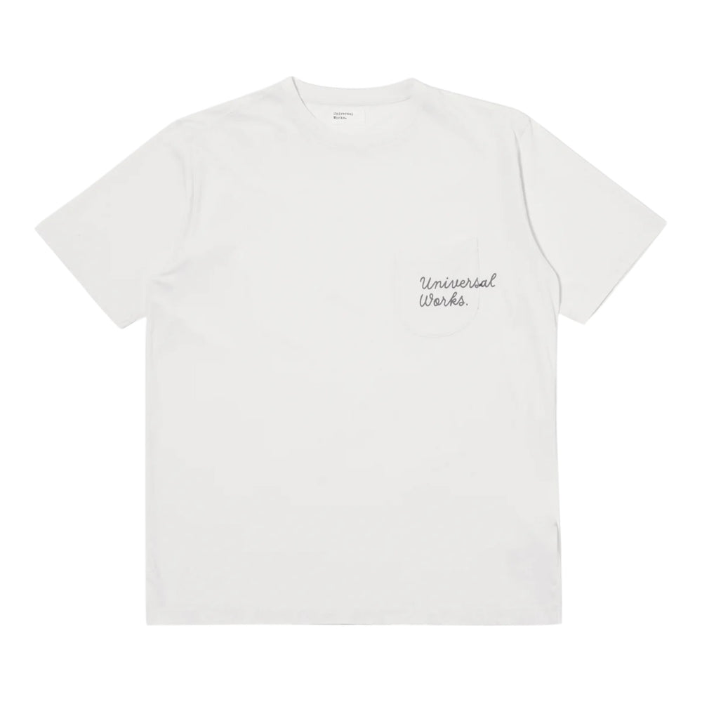T-Shirt Universal Works Print Pocket Tee - Ecru Francis Concept