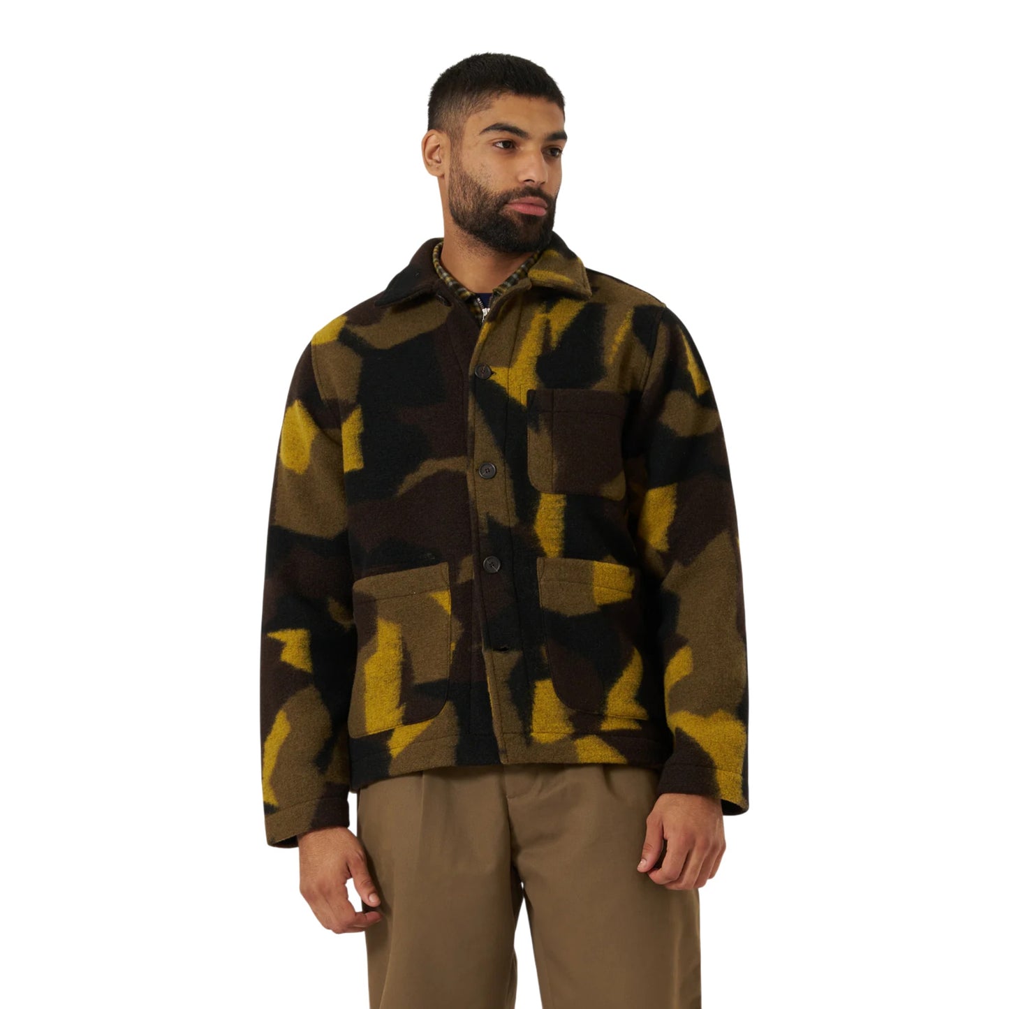 Giacca Universal Works Field Jacket Swede Camo Fleece - Camo